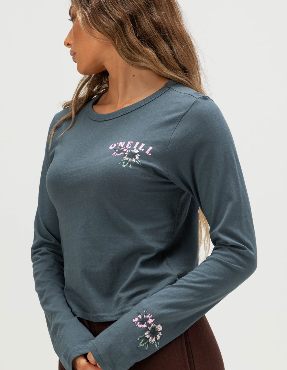 O'NEILL Gardenwalk Womens Long Sleeve Tee - SLATE BLUE