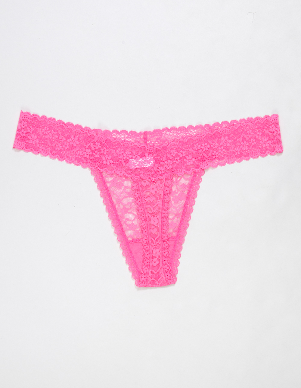 FULL TILT Allover Lace Thong - PINK