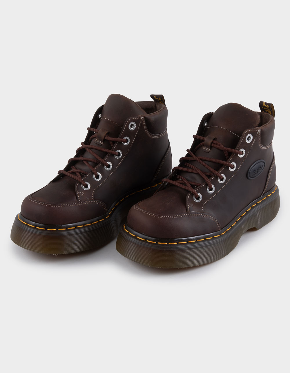 DR. MARTENS Buzz 6 Eye Womens Boots - BROWN COMBO