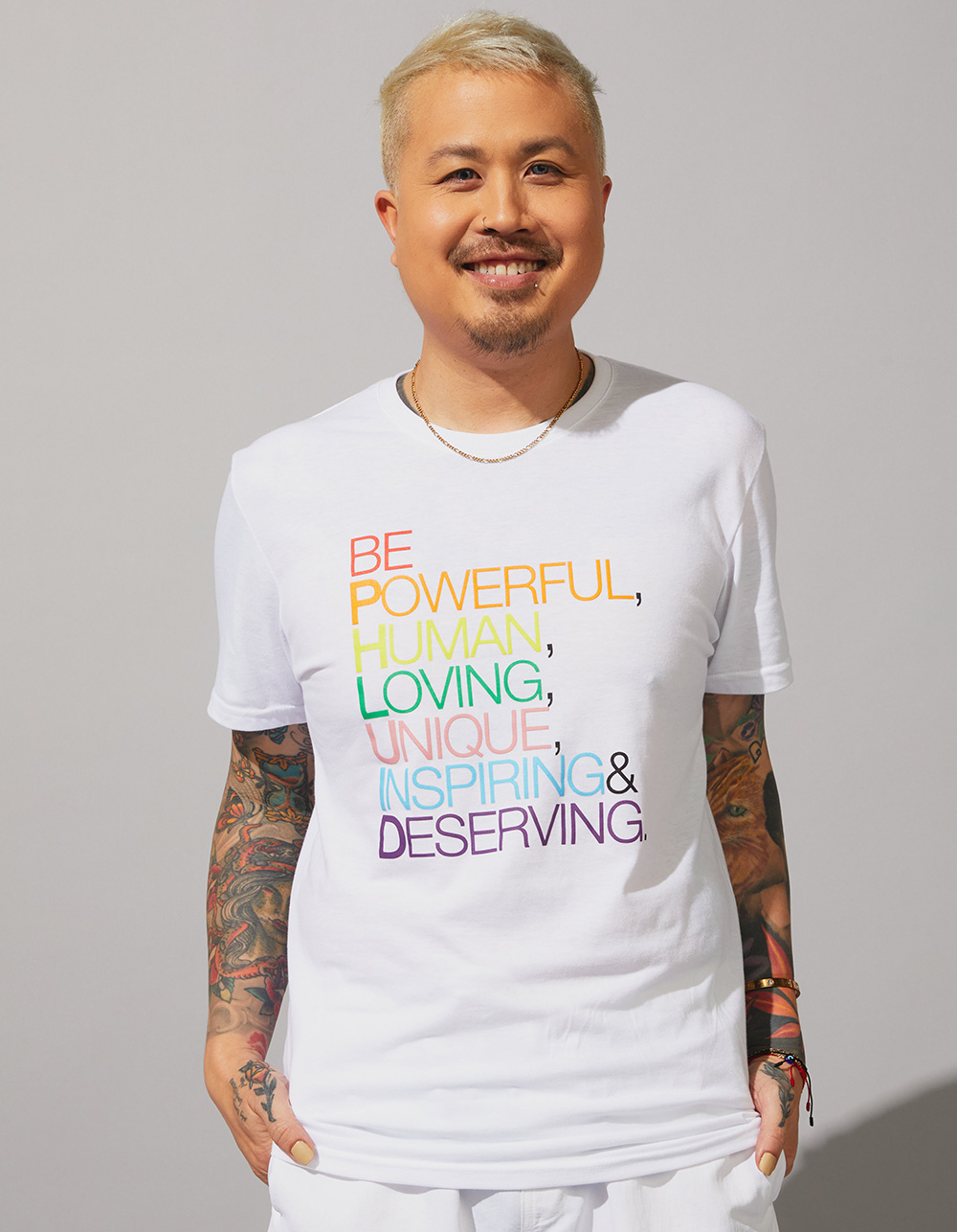 THE PHLUID PROJECT Be Phluid Pride Tee - WHITE