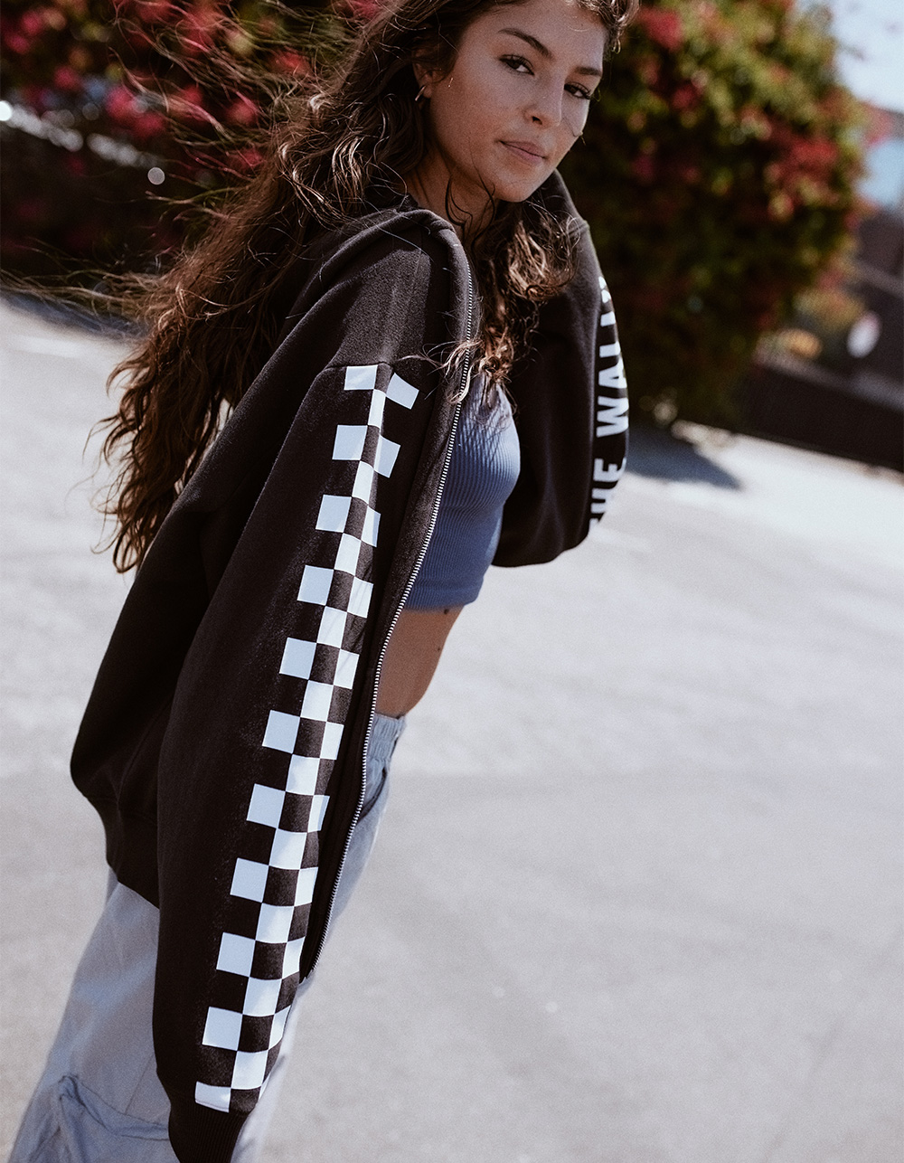 VANS Extra Fun Womens Oversized Zip-Up Hoodie - BLACK | Tillys