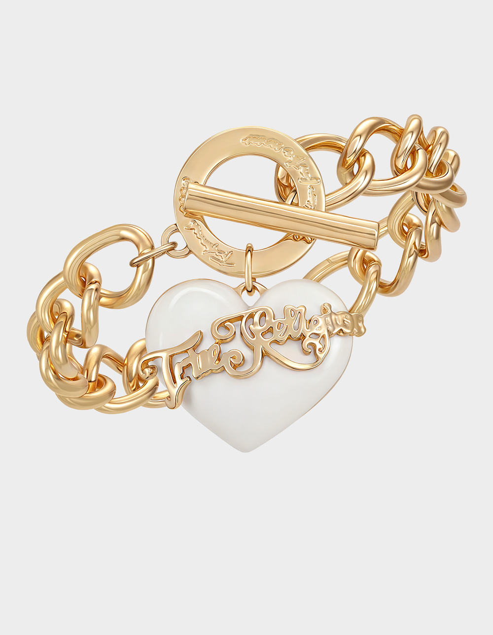TRUE RELIGION Chunky Heart Charm Bracelet