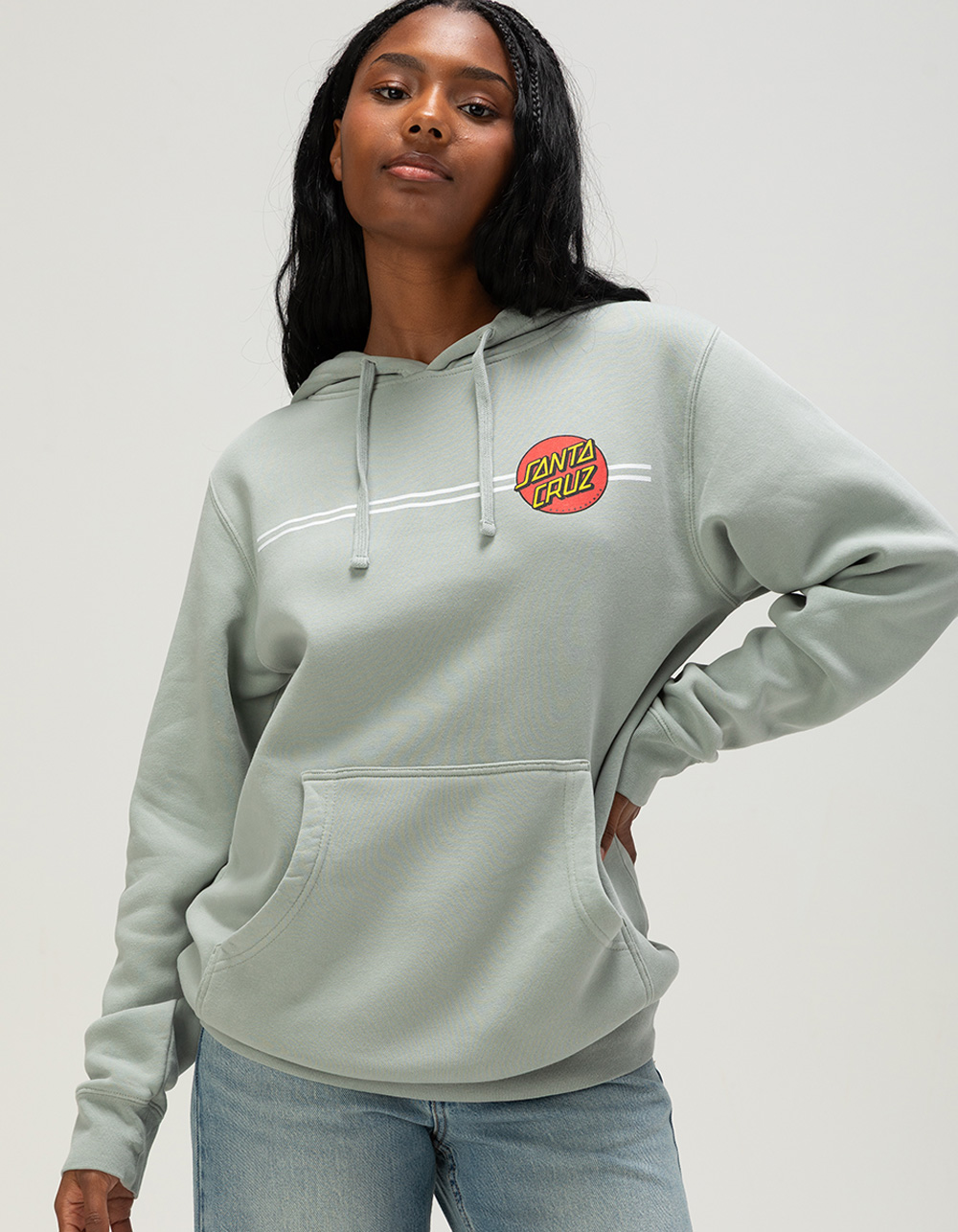 SANTA CRUZ Classic Dot Womens Hoodie - MINT