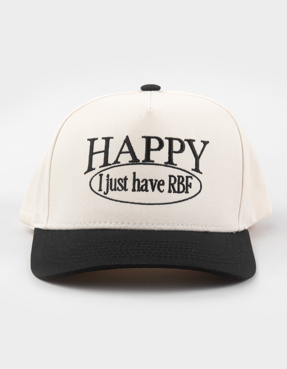 THE HAPPIEST Happy I Just Have RBF Womens Snapback Hat - BLACK COMBO