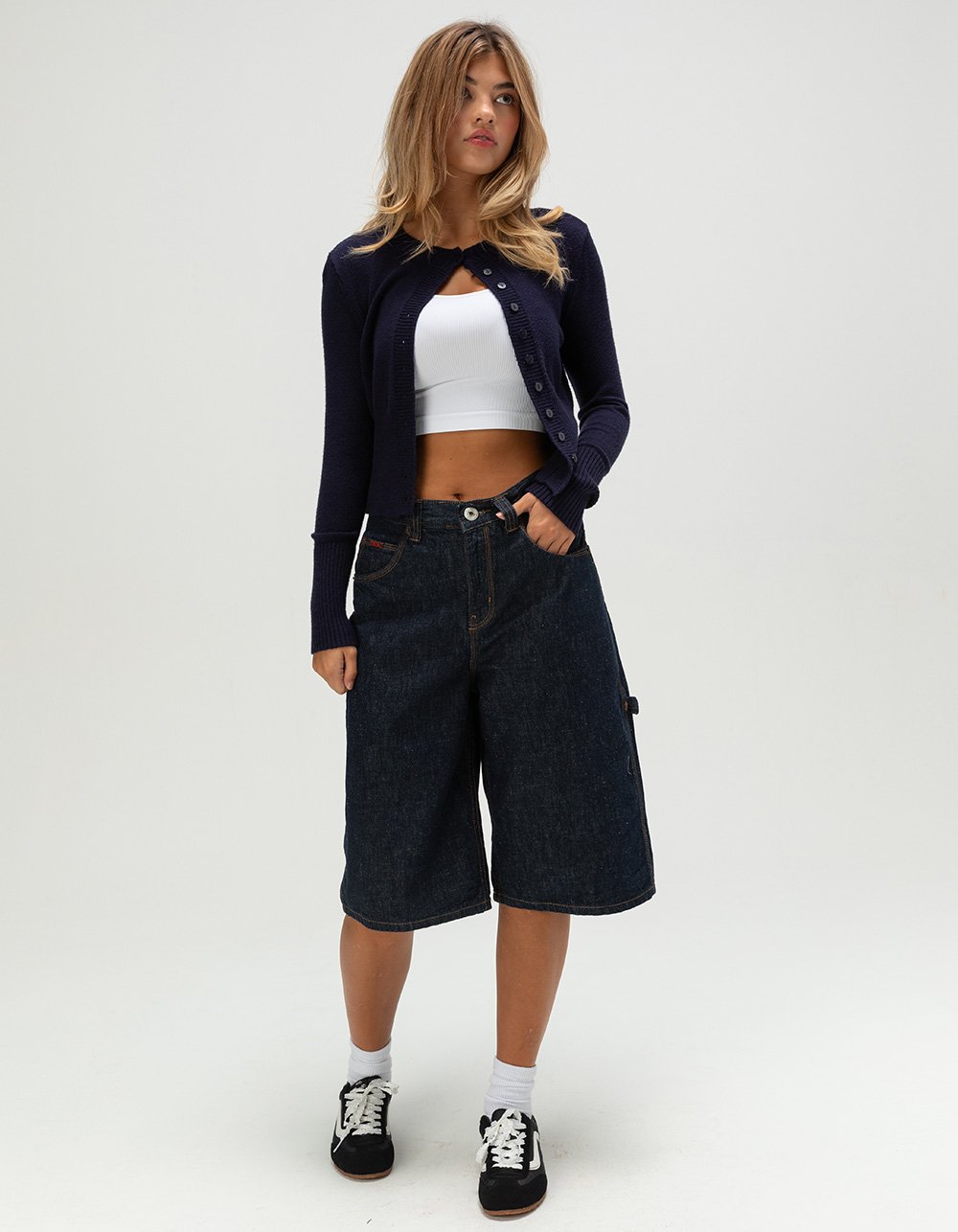 BDG Urban Outfitters Astrid Womens Jorts - DARK VINTAGE