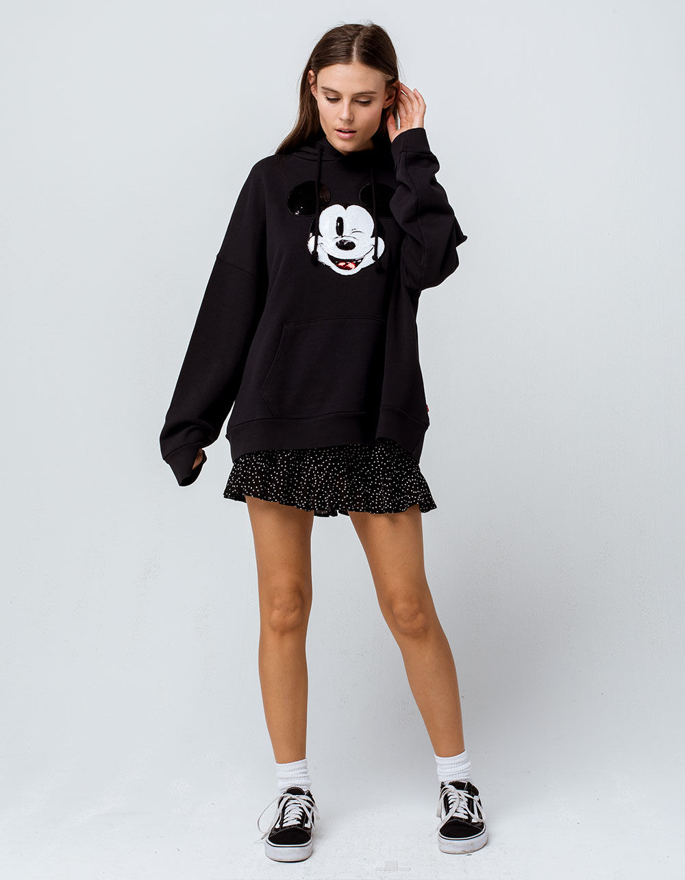 LEVI'S x Mickey Sequin Patch Womens Hoodie - BLACK | Tillys