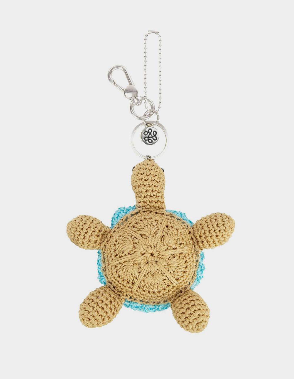 THE SAK Sea Turtle Yarnicharmz Dangle - LT BLUE/BROWN