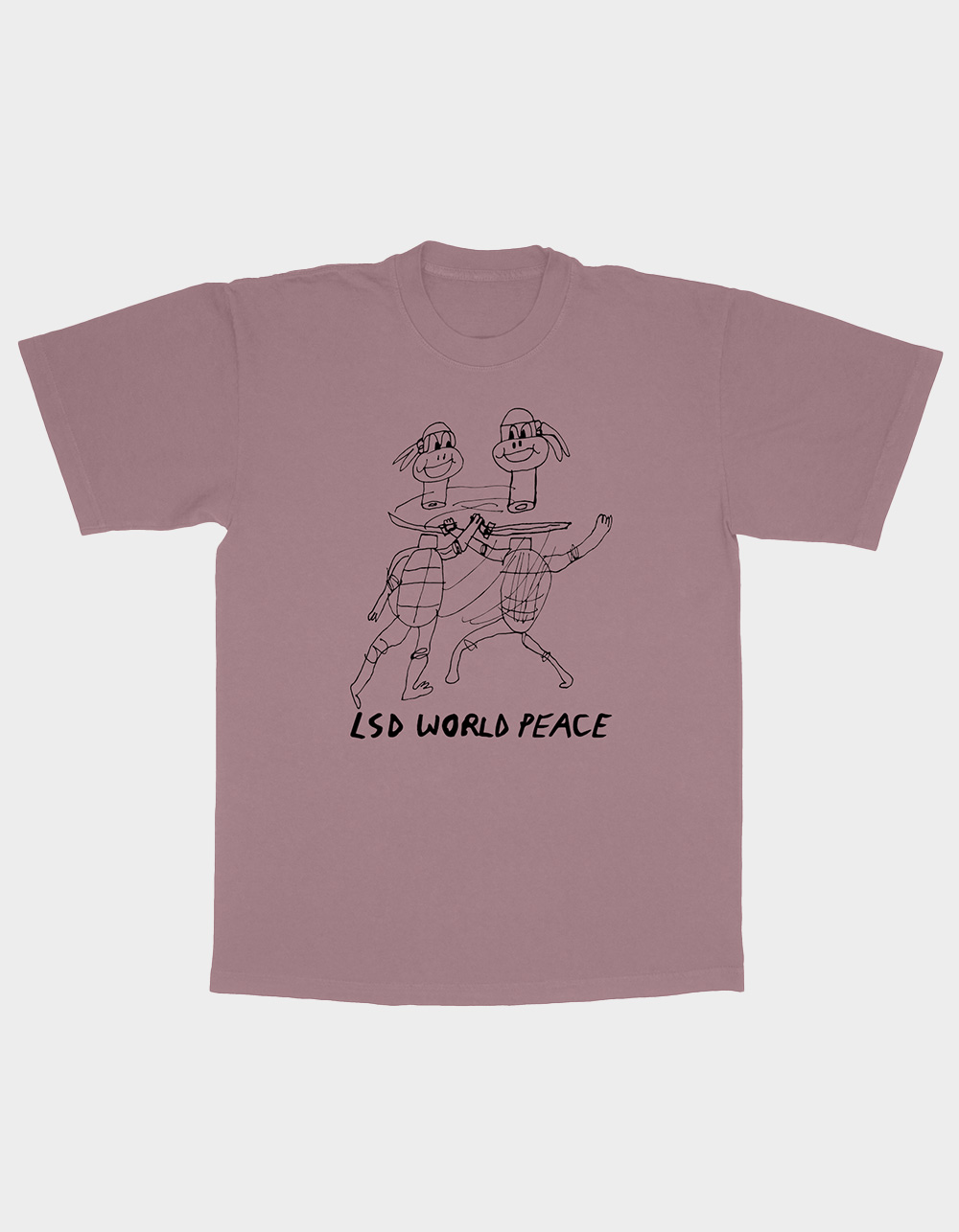 TIME SKATEBOARDS LSD World Peace Mens Tee - MAUVE