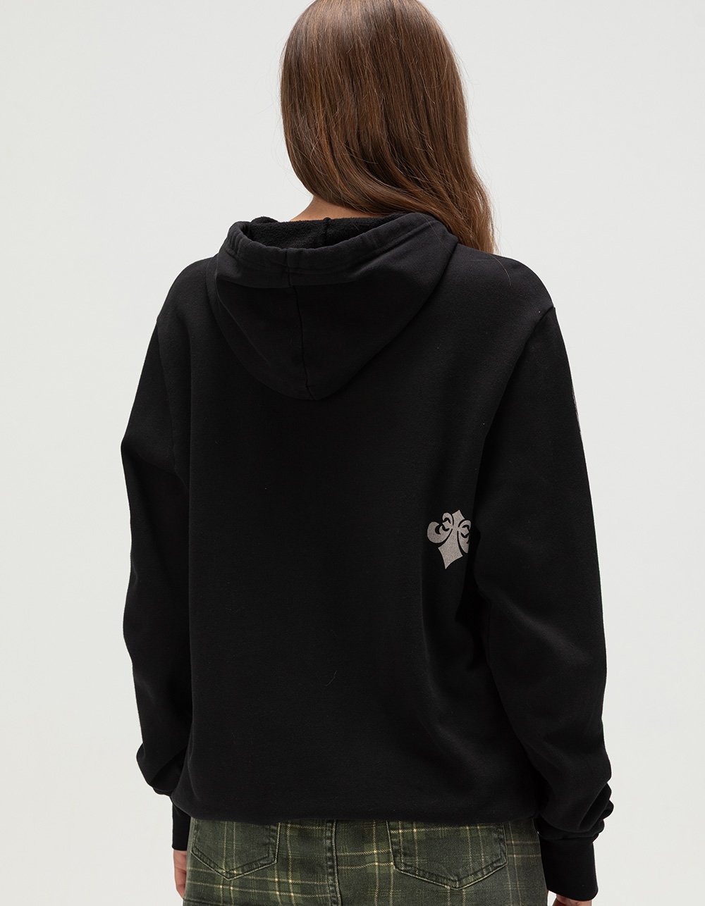 AFFLICTION Flaming Womens Hoodie - BLACK