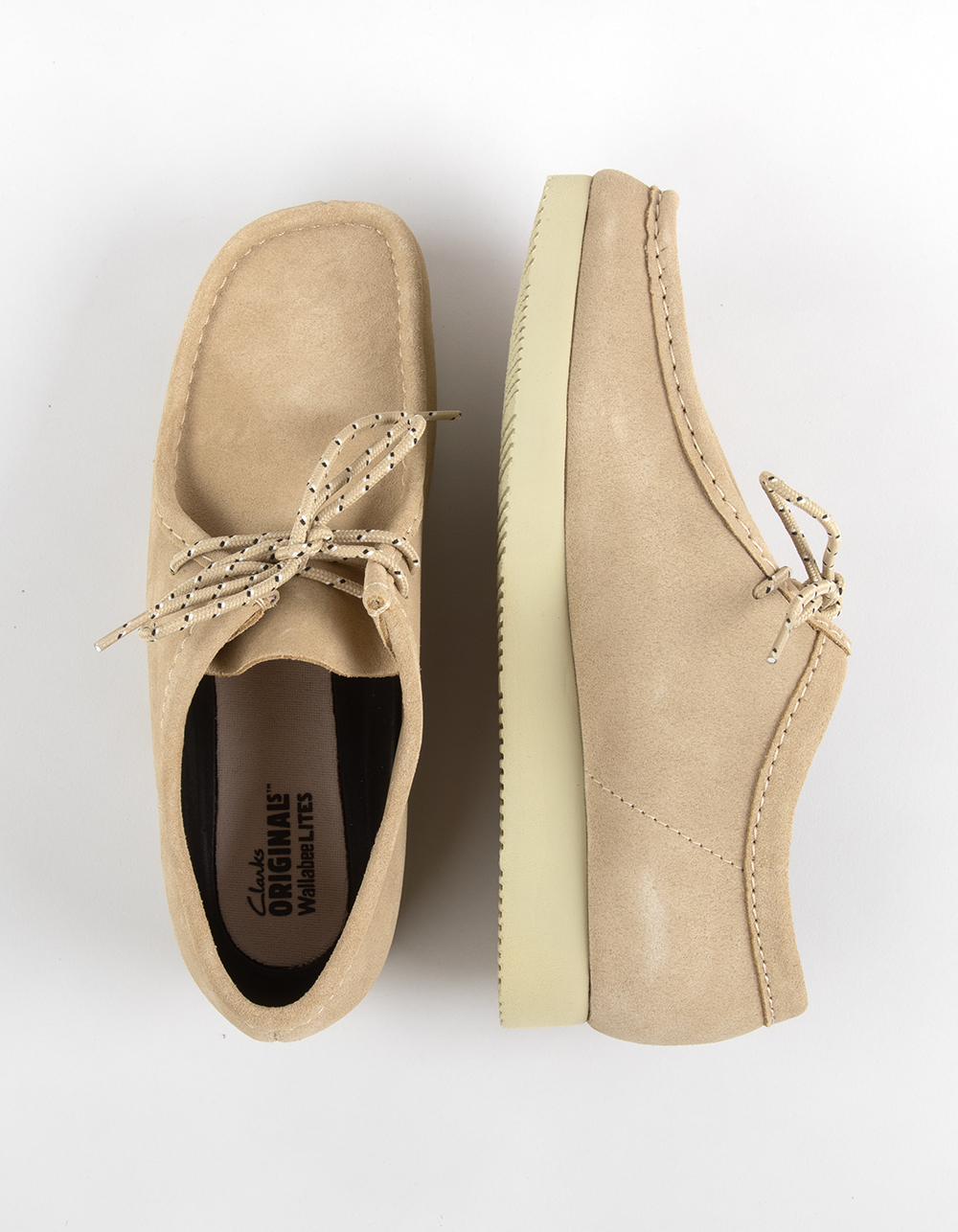 CLARKS Wallabee Lite Mens Shoes - BEIGE