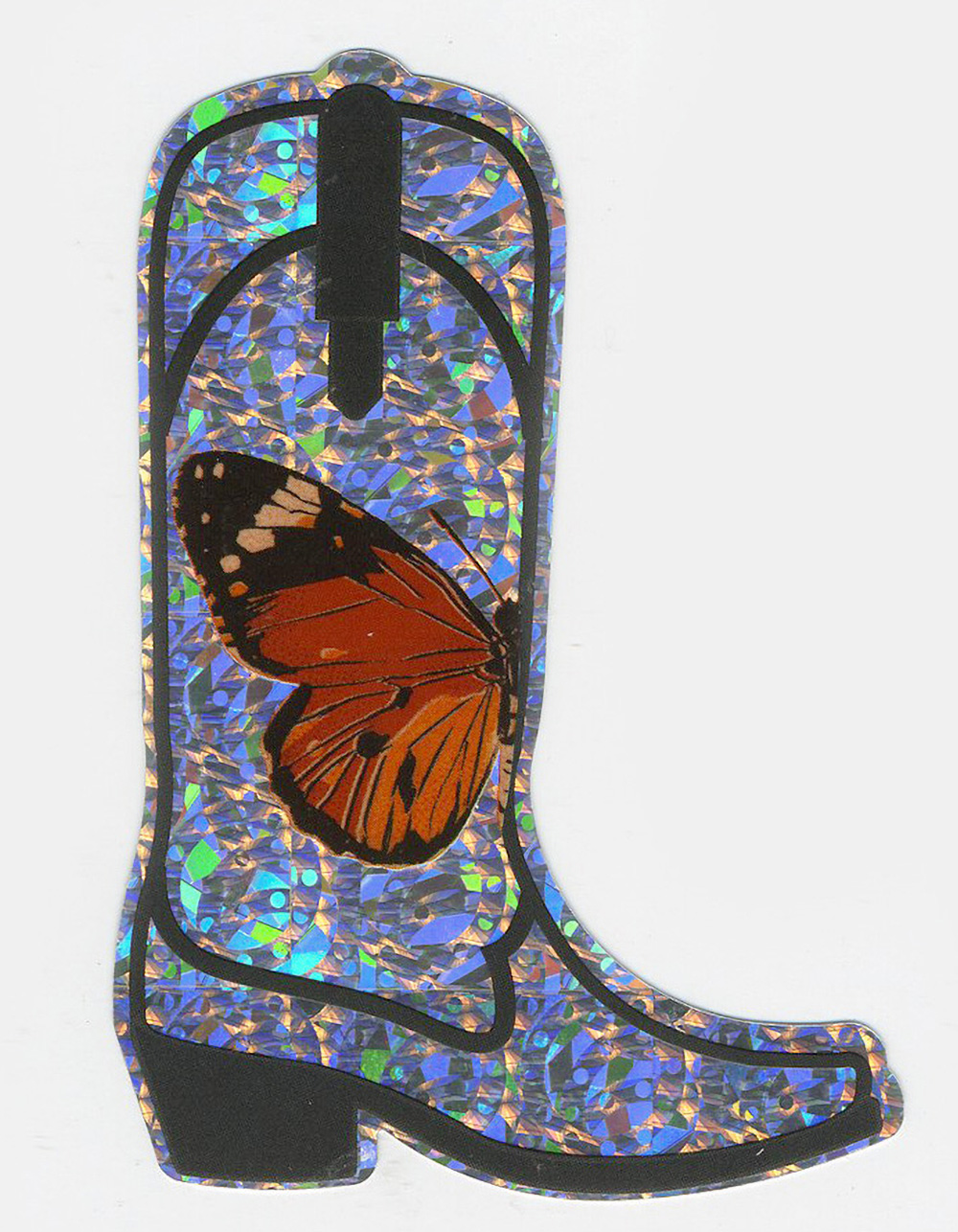 Cowboy Butterfly Sticker - MULTI
