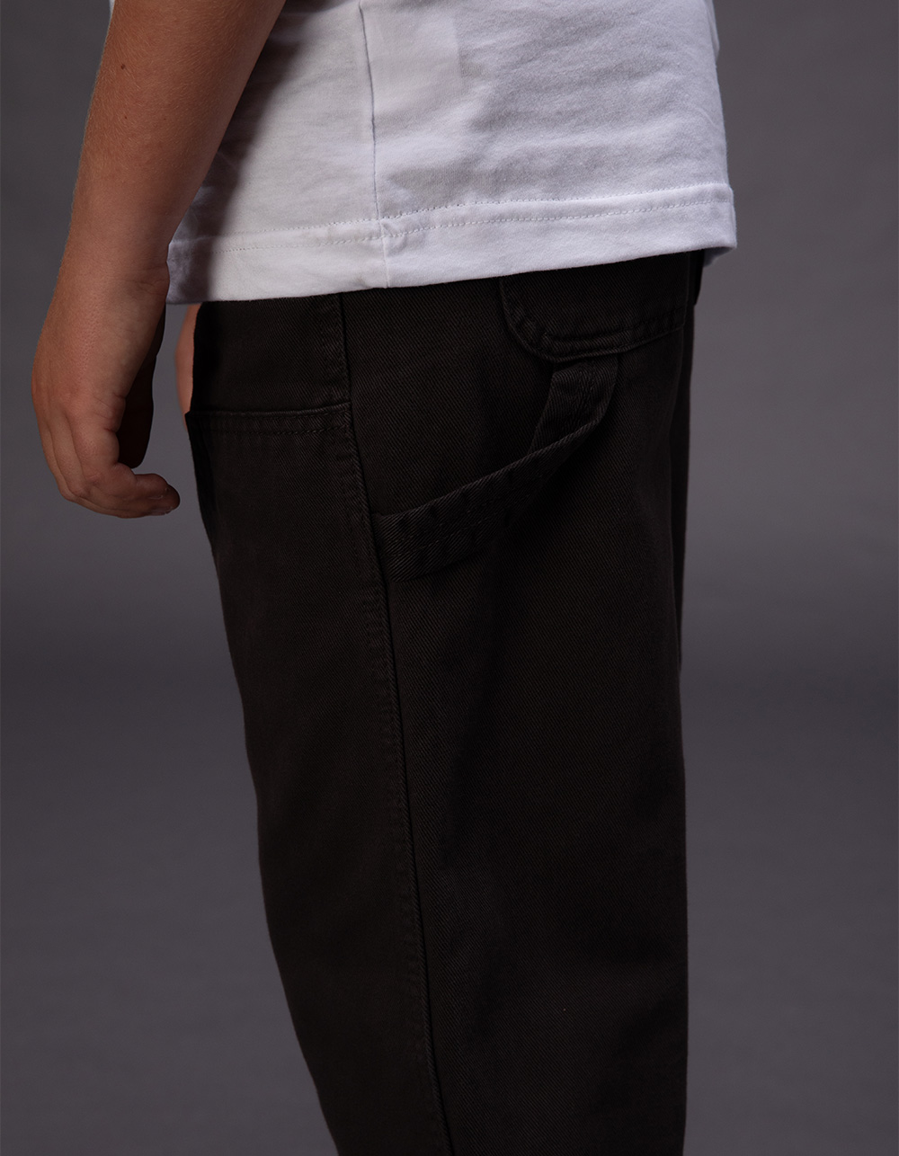 RSQ Boys Straight Twill Utility Pants - WASHED BLACK