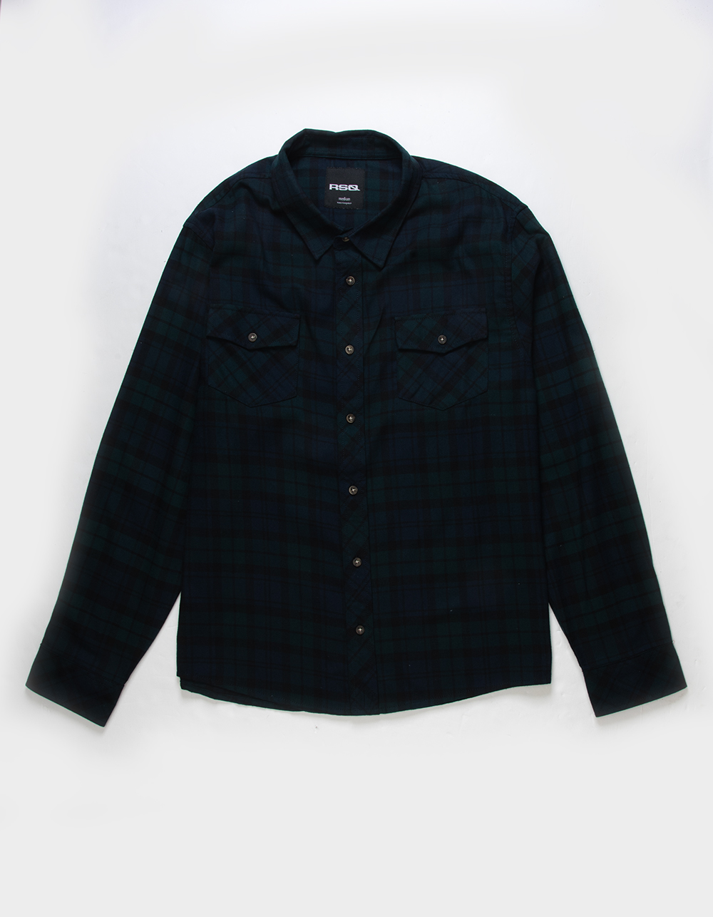 RSQ Mens Plaid Flannel - GREEN COMBO