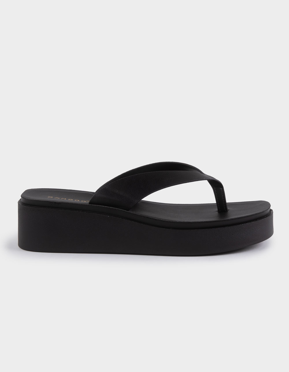BAMBOO Luck Womens Flatform Sandals - BLACK