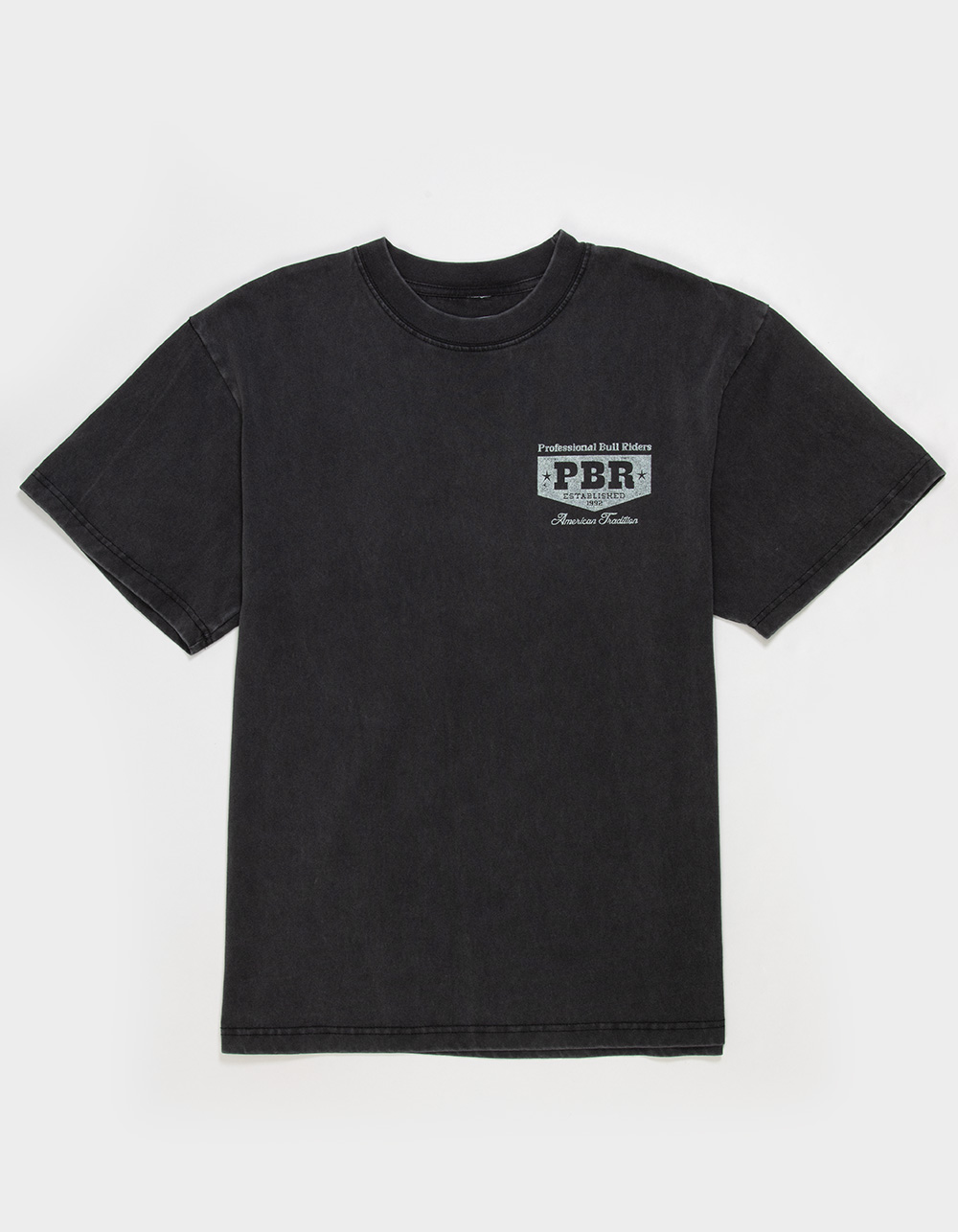 PROFESSIONAL BULL RIDERS American Tradition Mens Tee - WASHED BLACK