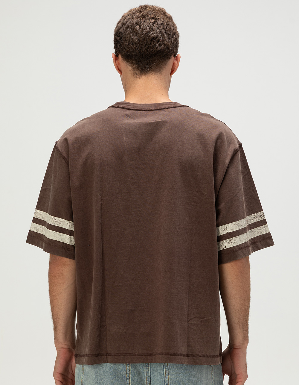 RSQ Mens Jersey Boxy Tee - BROWN