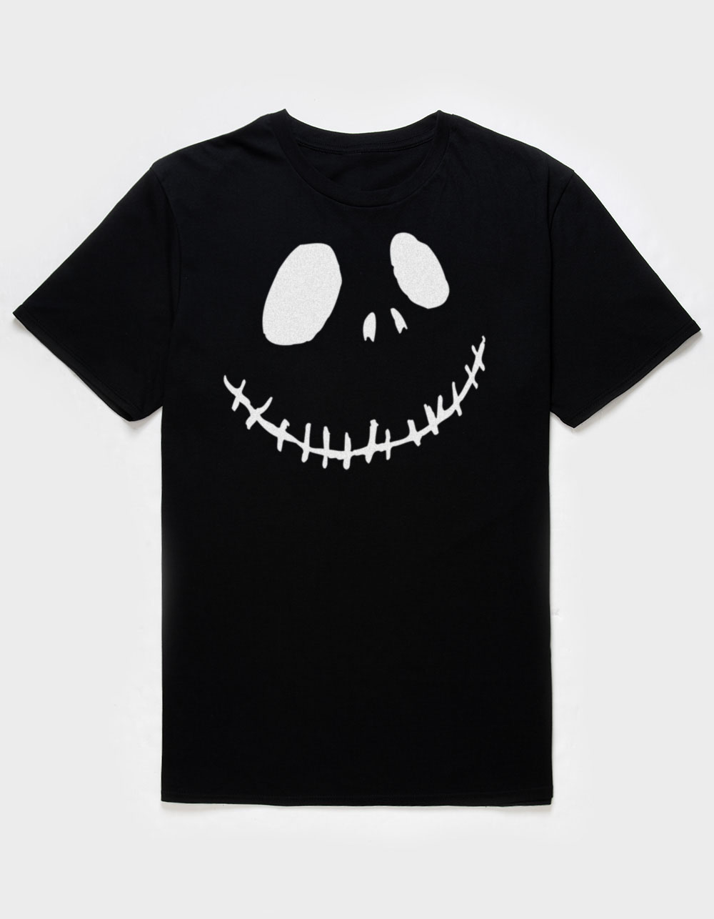 THE NIGHTMARE BEFORE CHRISTMAS Jack Face Outline Unisex Tee - BLACK