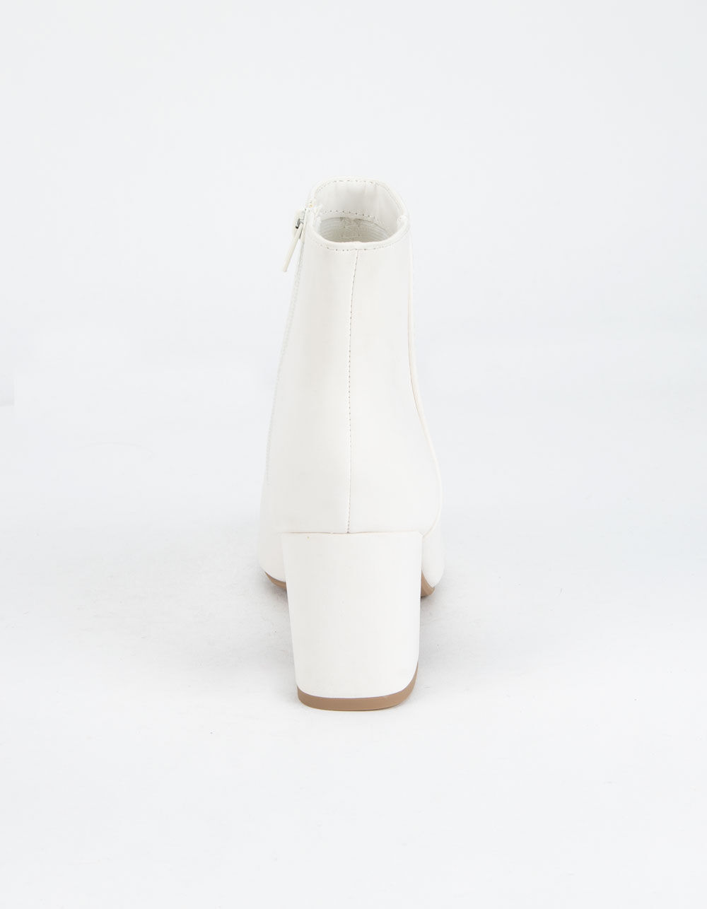 DELICIOUS Clean Ankle Stacked Womens Boots WHITE Tillys