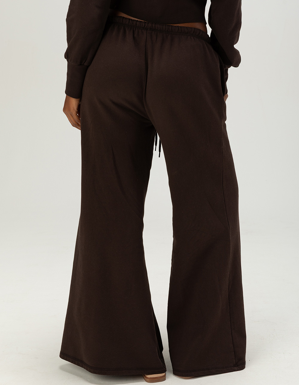 NECTAR CLOTHING Womens Wide Leg Sweatpants - BLACK