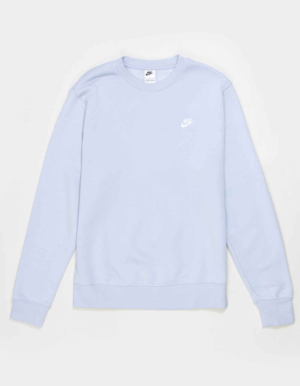NIKE Club Fleece Mens Crewneck Sweatshirt - LT STONE