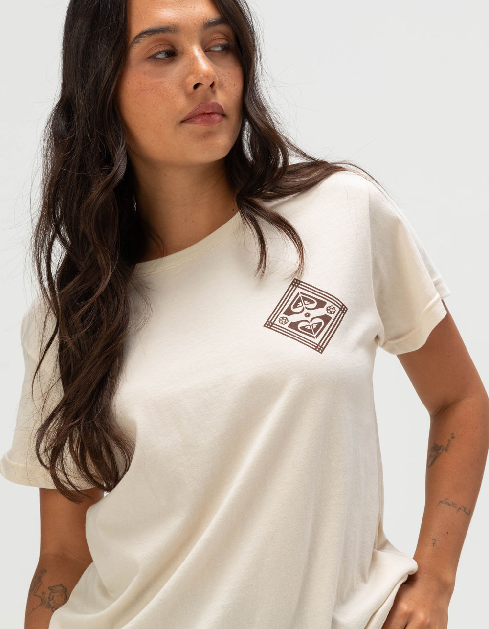 ROXY Nouveau Womens Boyfriend Tee - OFF WHITE