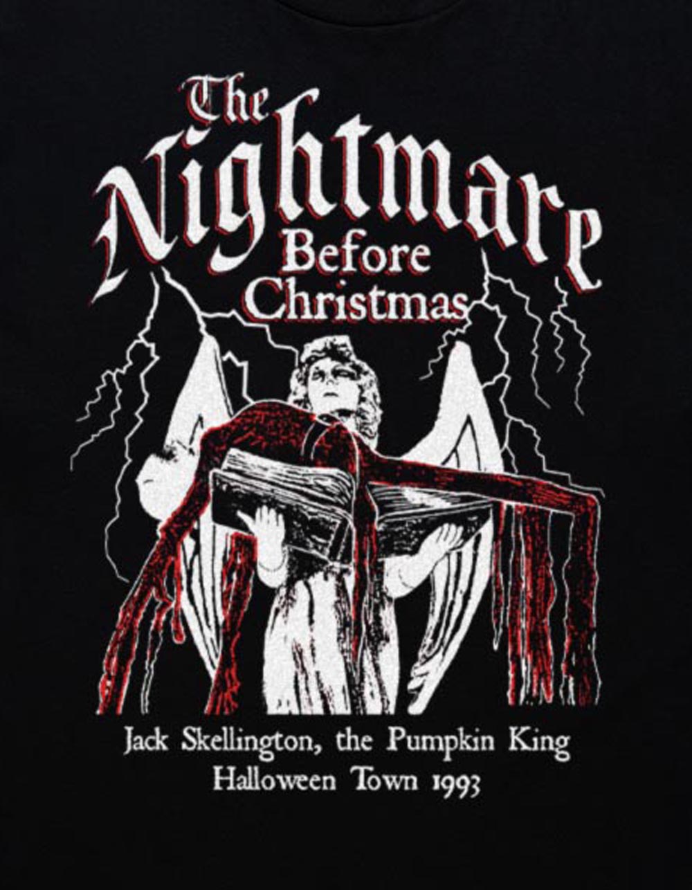 THE NIGHTMARE BEFORE CHRISTMAS Angels Egg Unisex Tee - BLACK