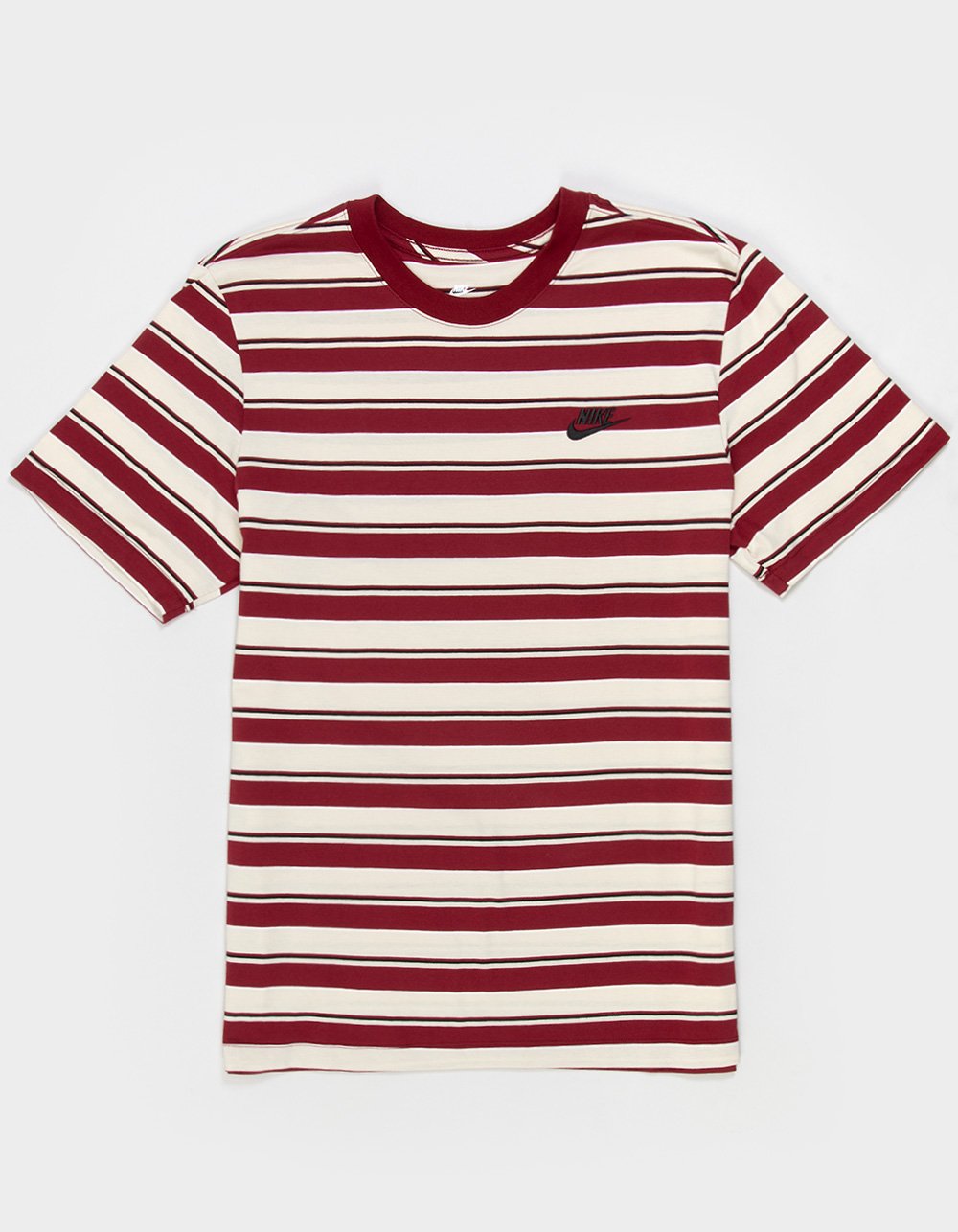 NIKE Club Mens Stripe Tee - MAROON