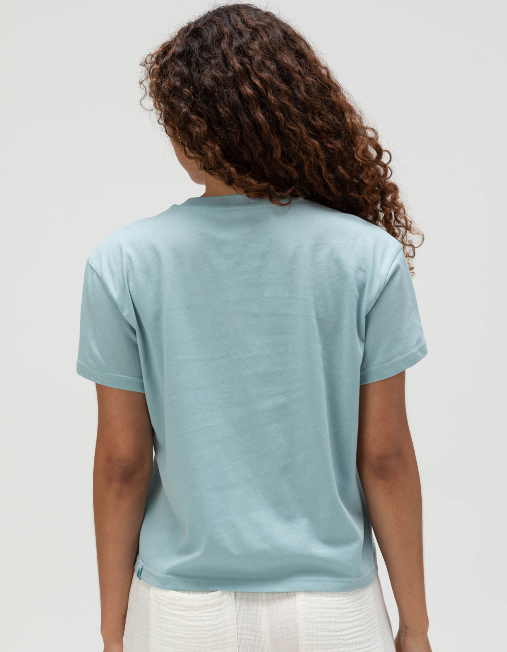 SENDERO PROVISIONS CO. Mirage Womens Crop Boxy Tee - BLUE