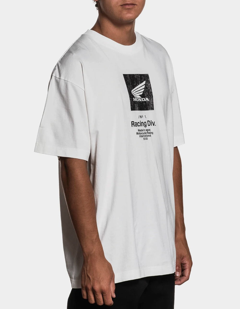 HONDA Global Racing Mens Boxy Tee - WHITE
