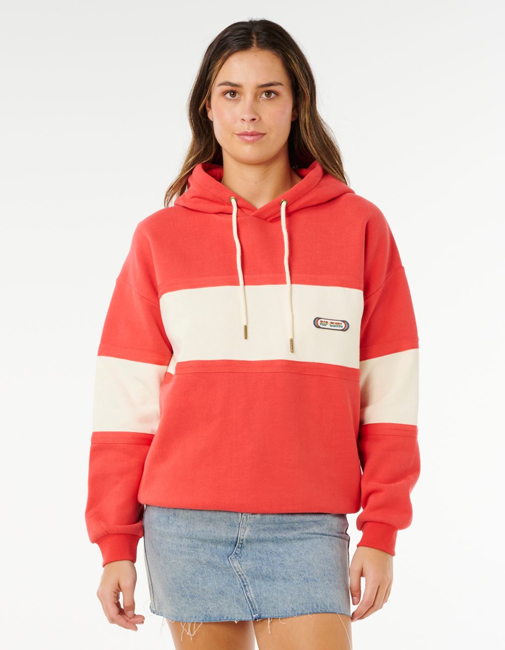 RIP CURL Surf Side Heritage Womens Hoodie - RED