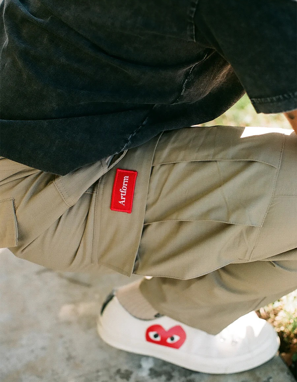 ARTFORM Rip Stop Mens Cargo Pants KHAKI Tillys