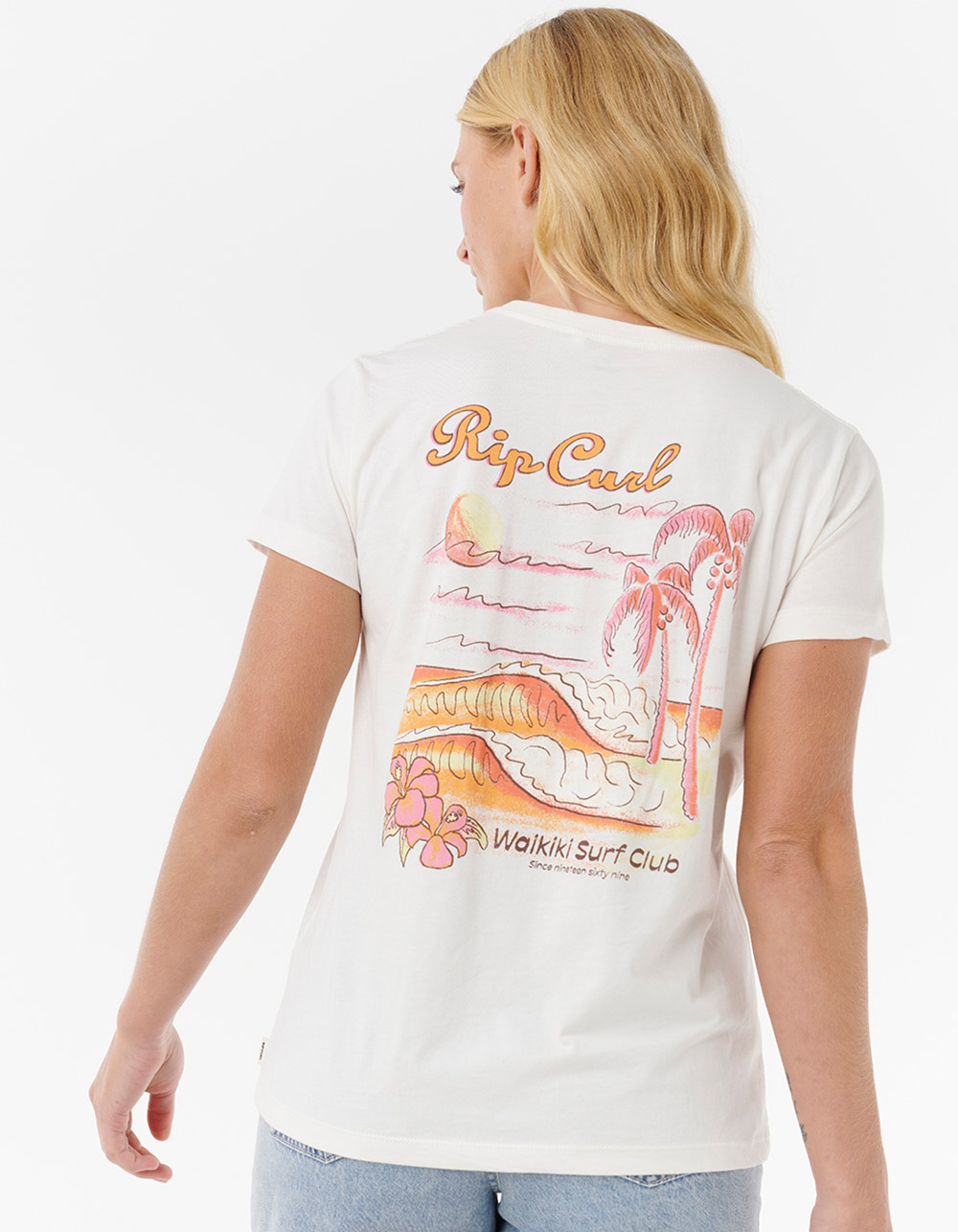 RIP CURL Waikiki Standard Womens Tee - BONE