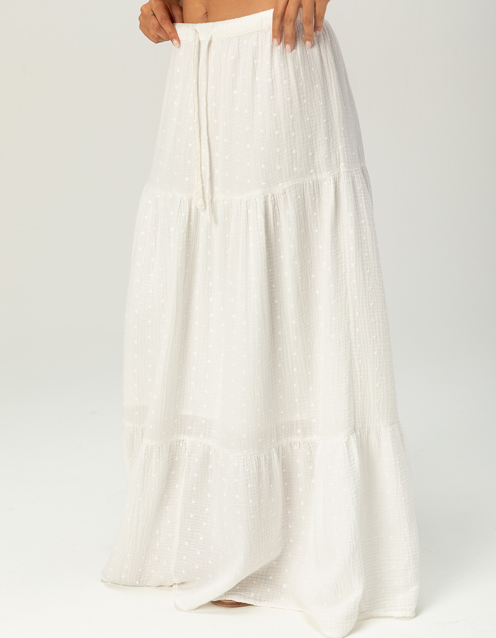ROXY Side Street Womens Maxi Skirt  - WHITE