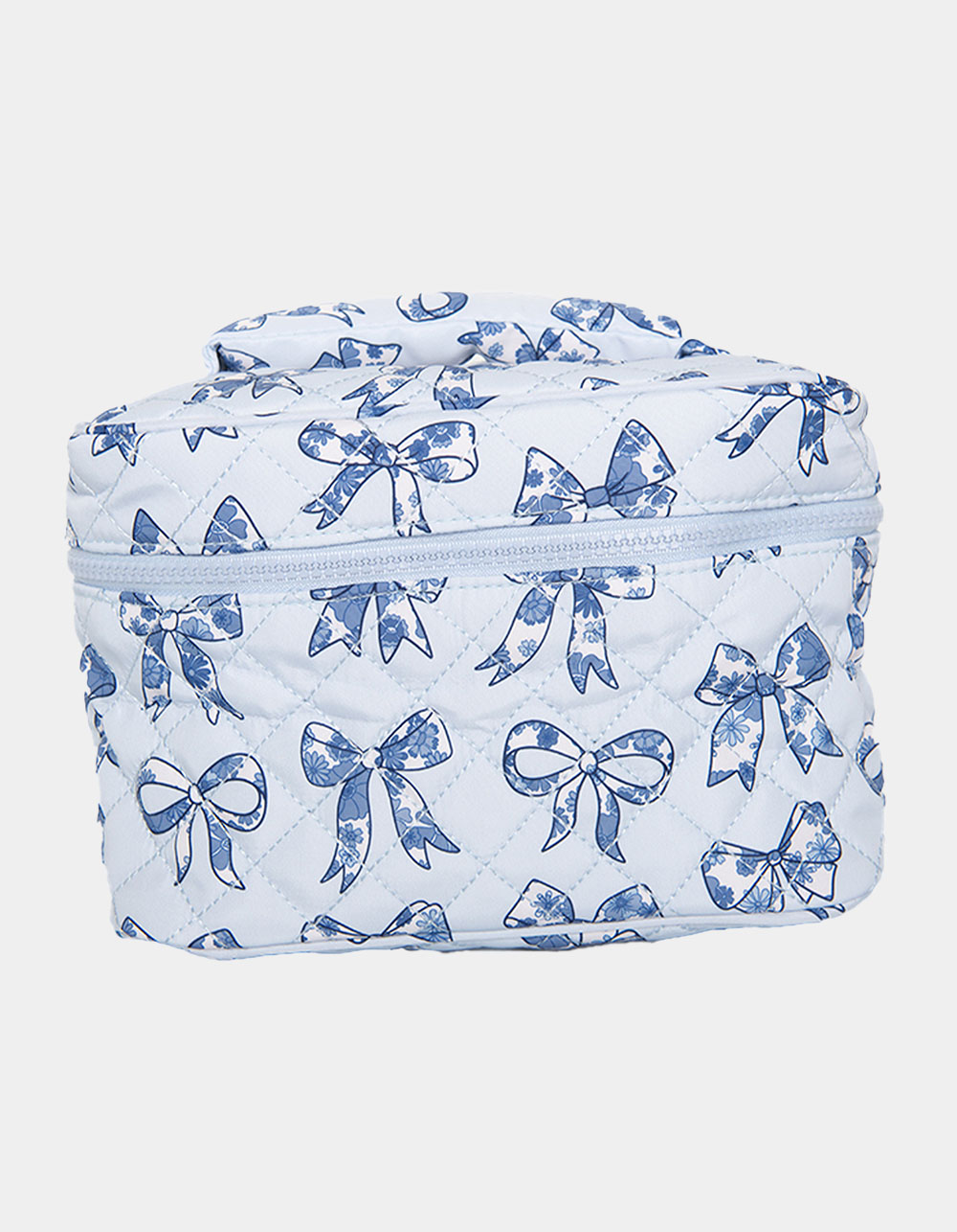 KATYDID Light Blue Toile Coquette Bows Make Up Bag - LIGHT BLUE