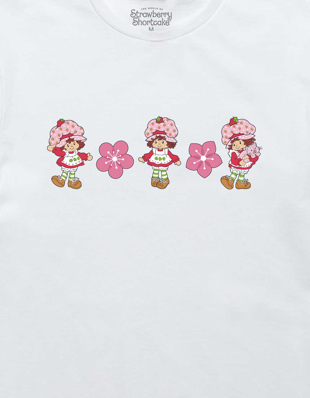 STRAWBERRY SHORTCAKE Dancing Blossoms Unisex Tee - WHITE
