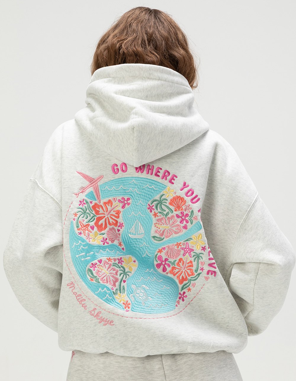 MALIBU SKYYE Feel Alive Womens Hoodie - HEATHER GRAY