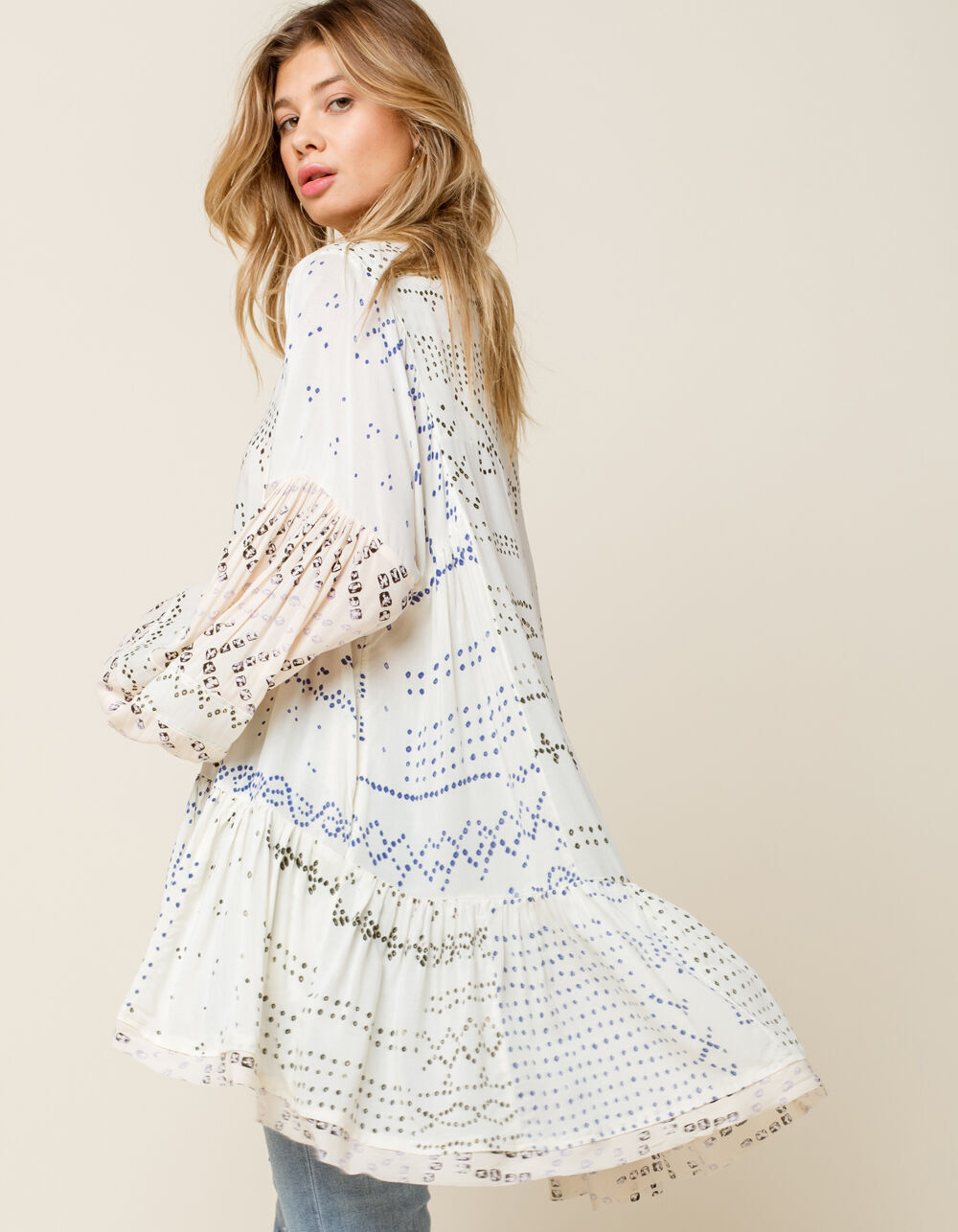 FREE PEOPLE Shibori Tunic Dress - OFF 
