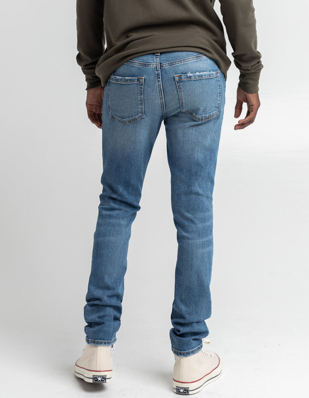 RSQ Mens Super Skinny Jeans - MEDIUM DESTRUCTED