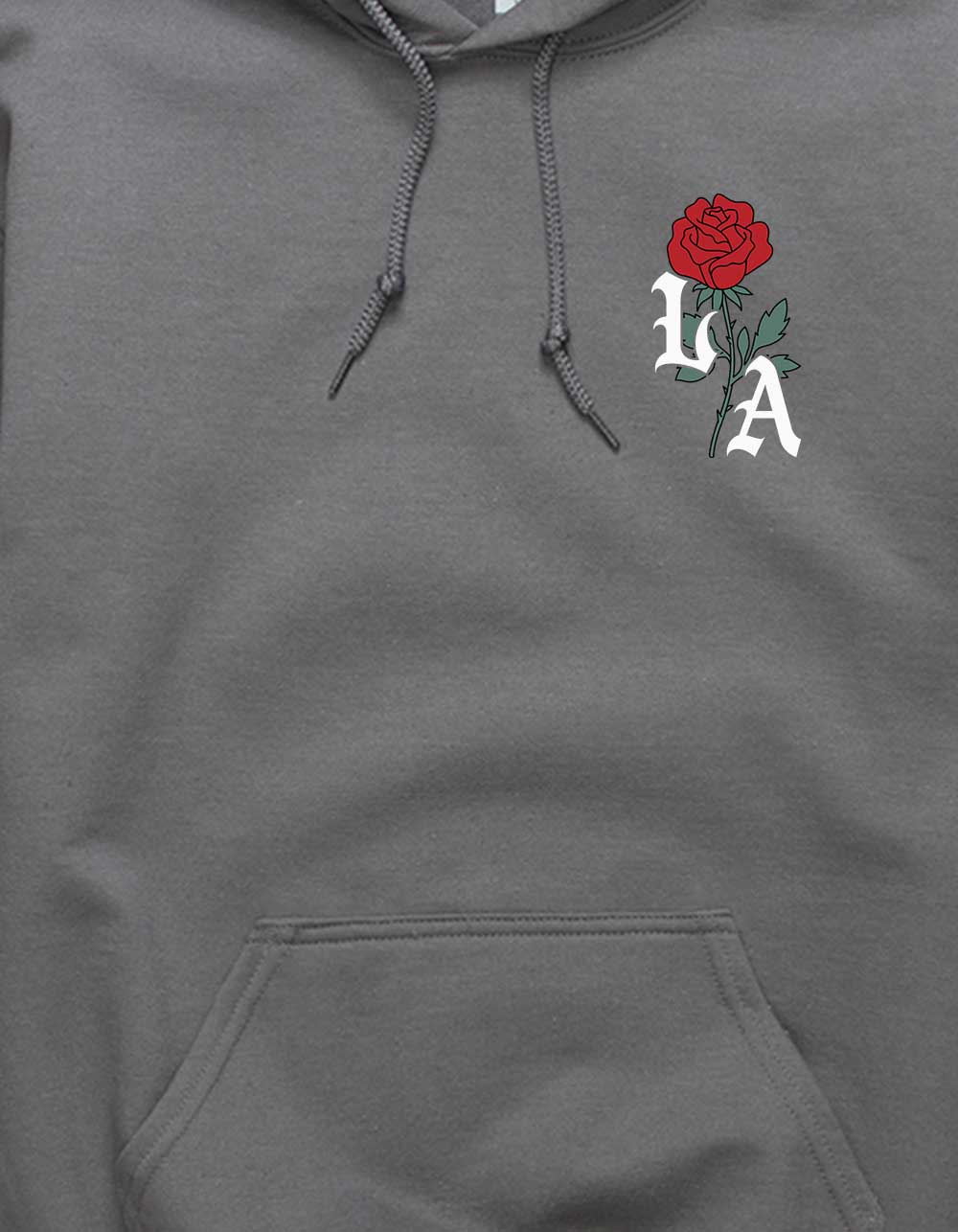 LOS ANGELES Rose LA Unisex Hoodie - CHARCOAL