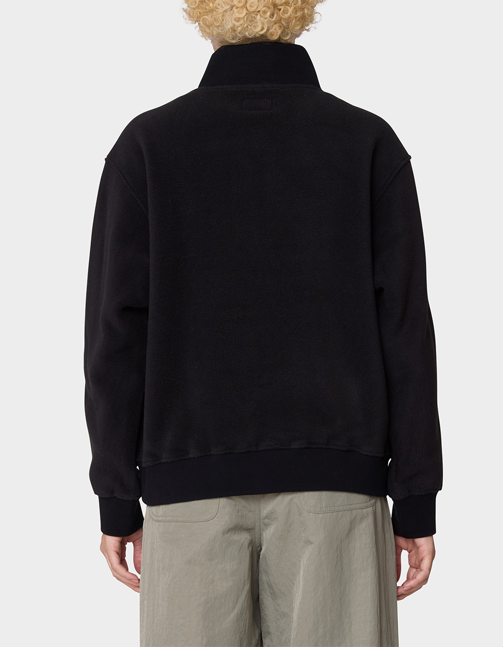 OBEY Watts Zip Womens Mockneck Pullover - BLACK