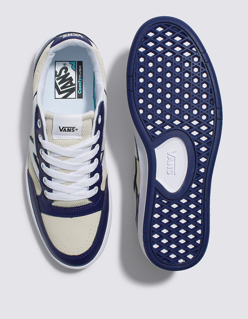 VANS Lowland ComfyCush New Varsity Mens Shoes NAVY/WHITE Tillys