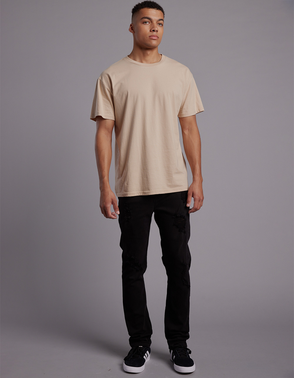 RSQ Mens Slim Jeans - BLACK DESTRUCT