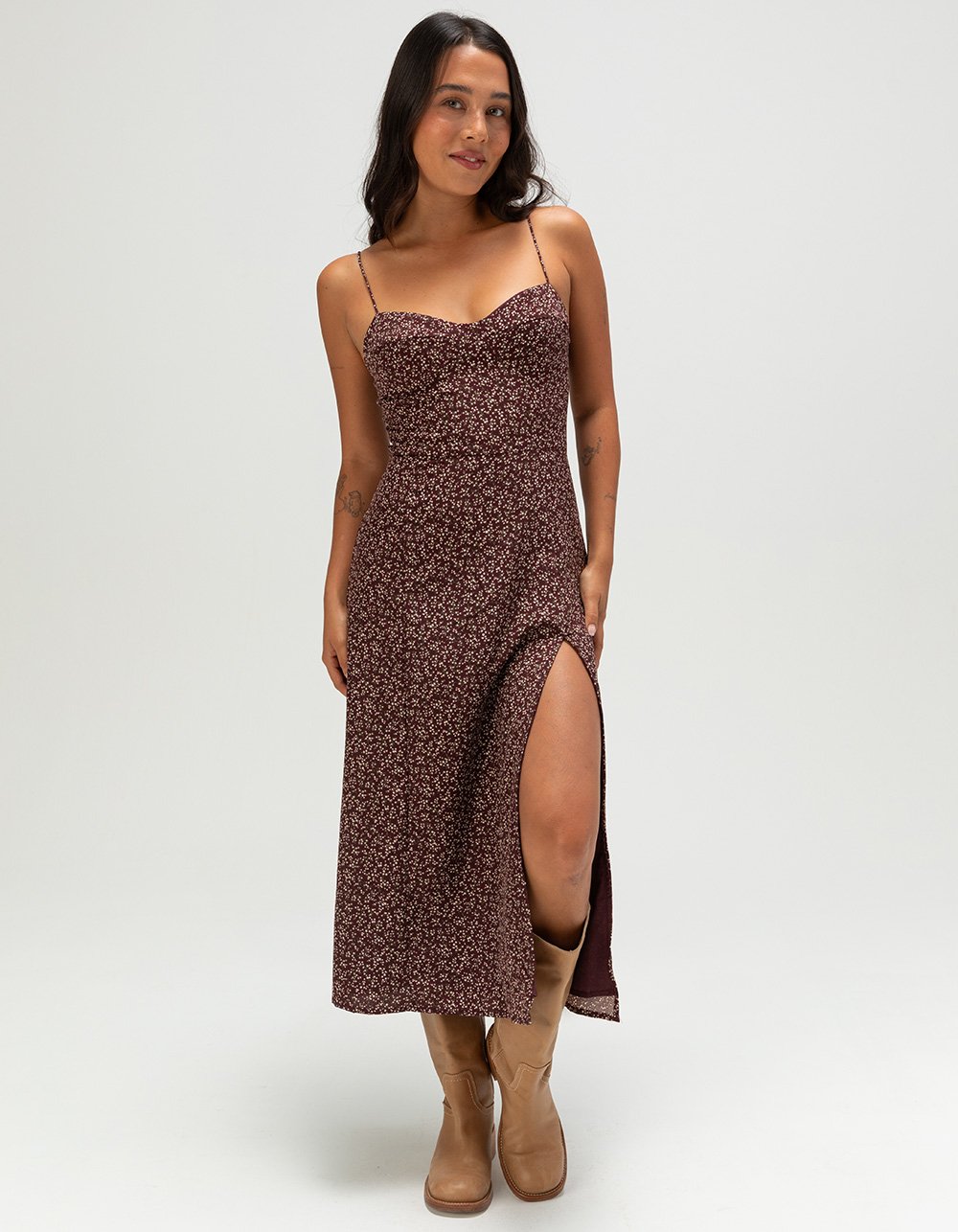 NECTAR CLOTHING Womens Sleeveless Midi Dress - MULTI