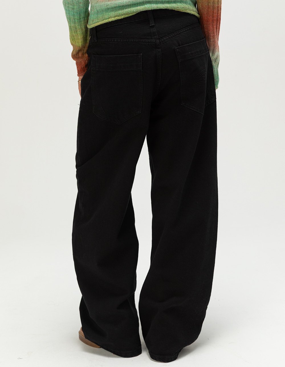 BDG Urban Outfitters Jaya Womens Low Rise Ultra Loose Jeans - BLACK DENIM