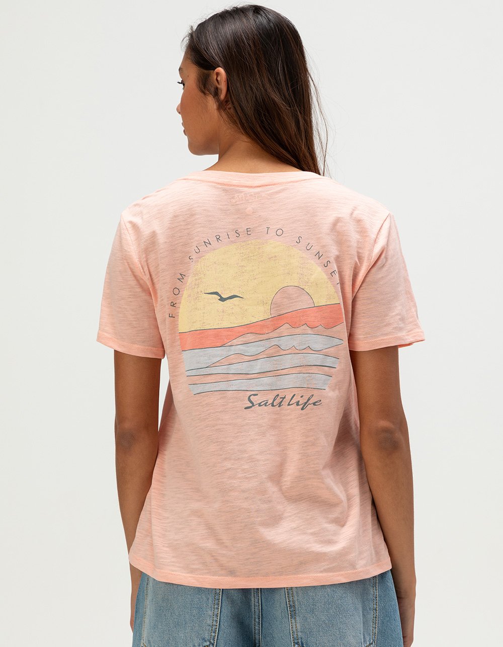 SALT LIFE Relaxing Womens Tee - CORAL
