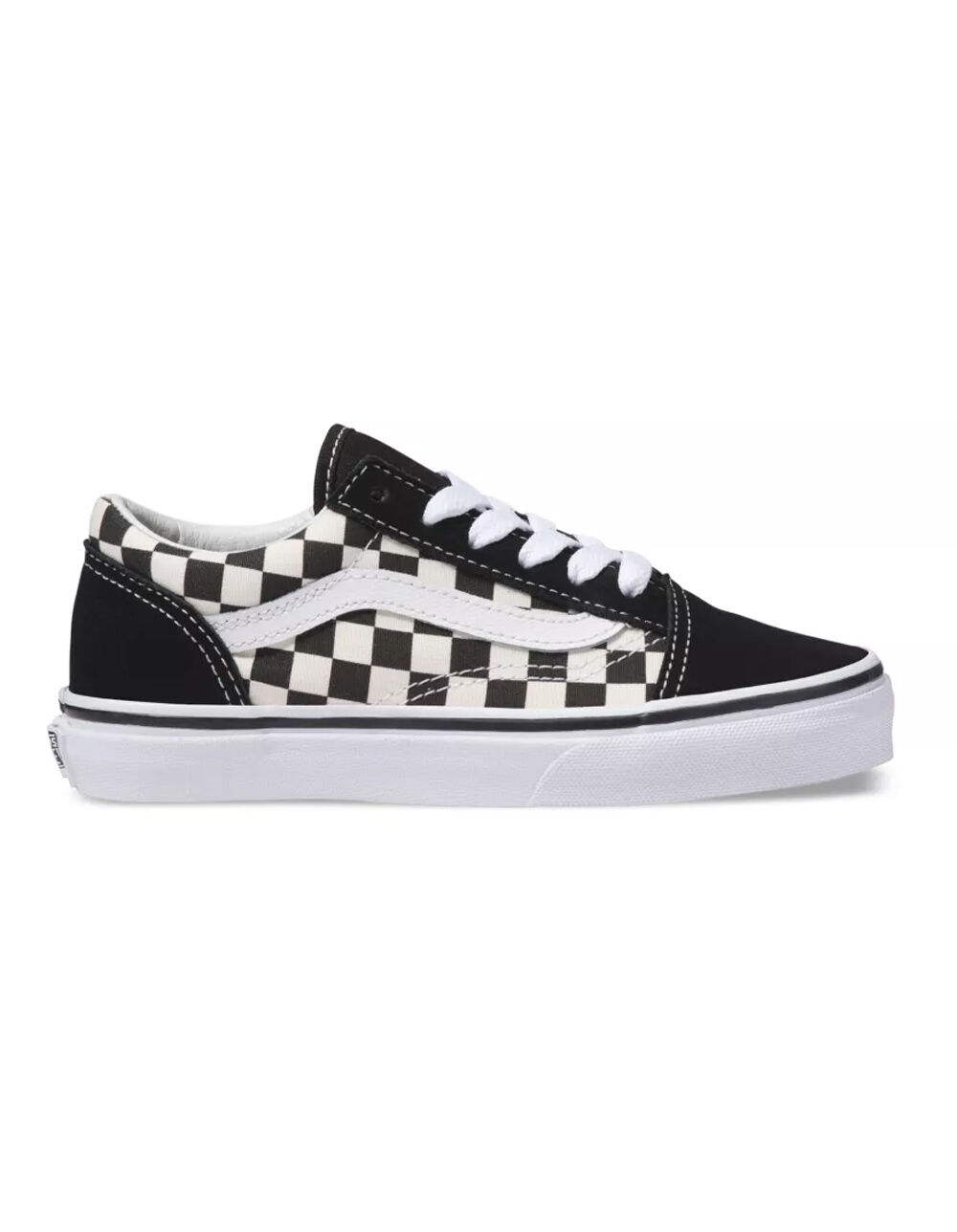 VANS Checkerboard Primary Old Skool Black & White Kids Shoes - CHECK | Tillys