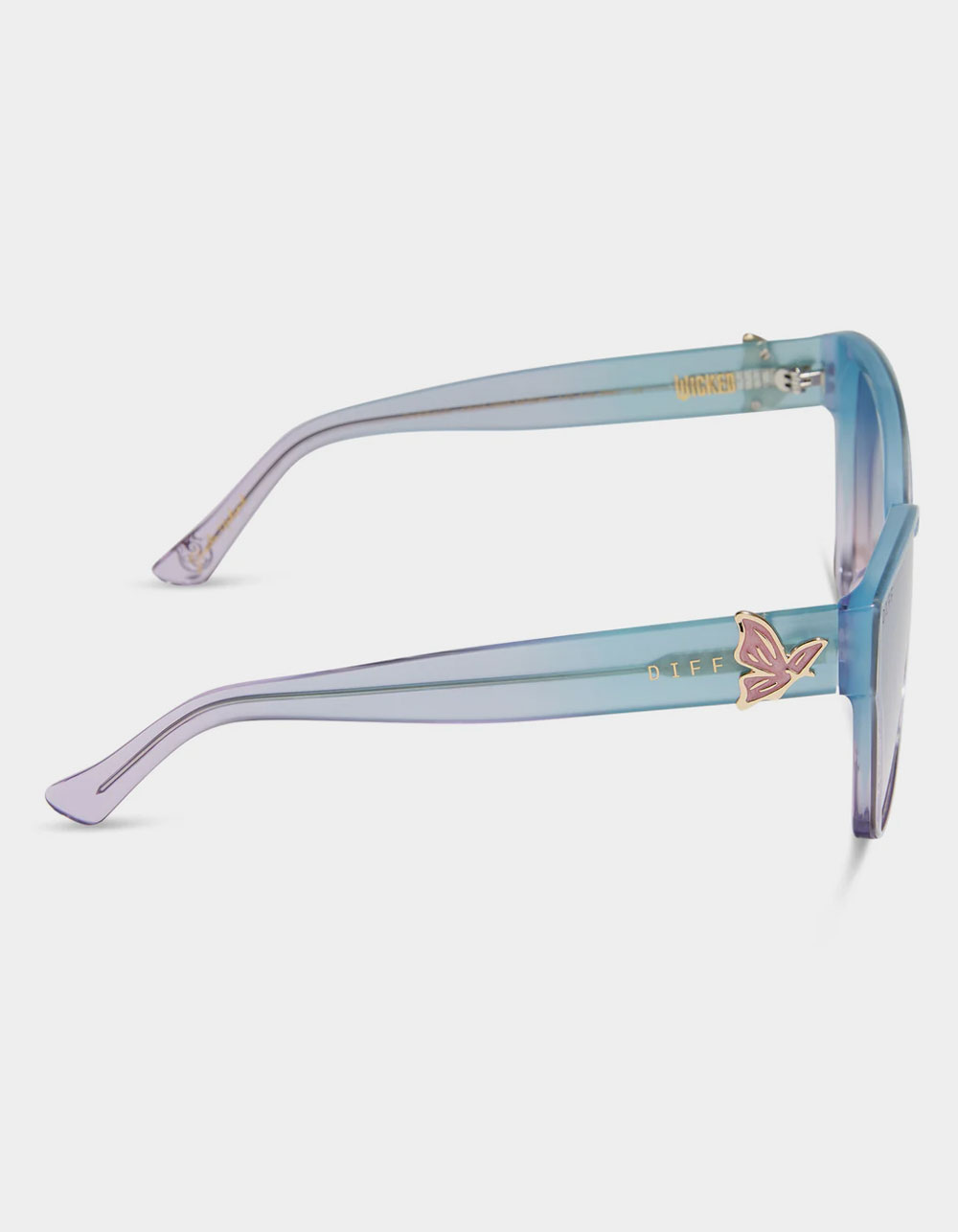 DIFF EYEWEAR x Wicked Glinda Upland Butterfly Sunglasses - BLUE COMBO