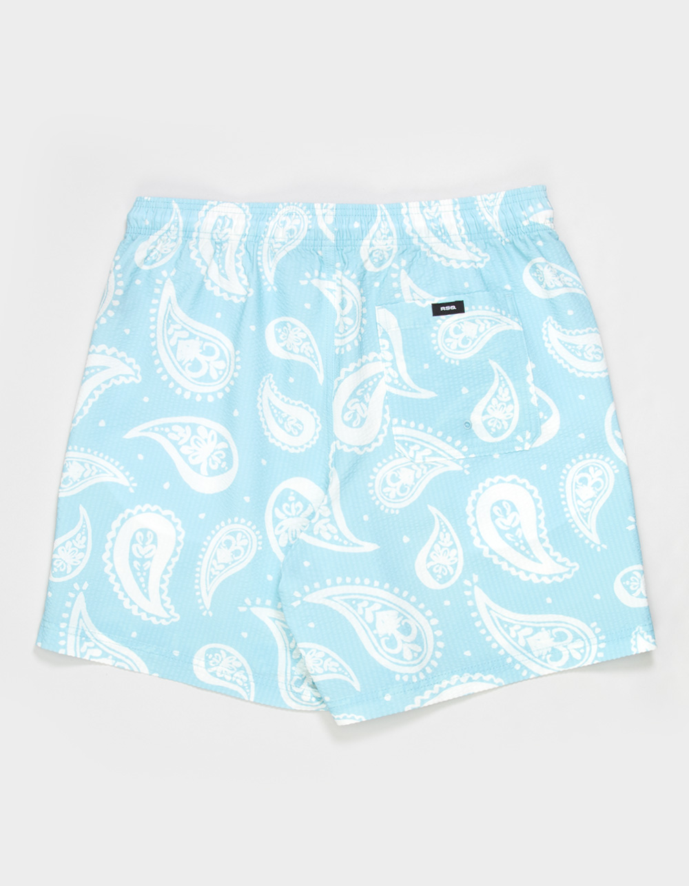 RSQ Mens Seersucker 6.5" Swim Trunks - CRYSTAL BLUE