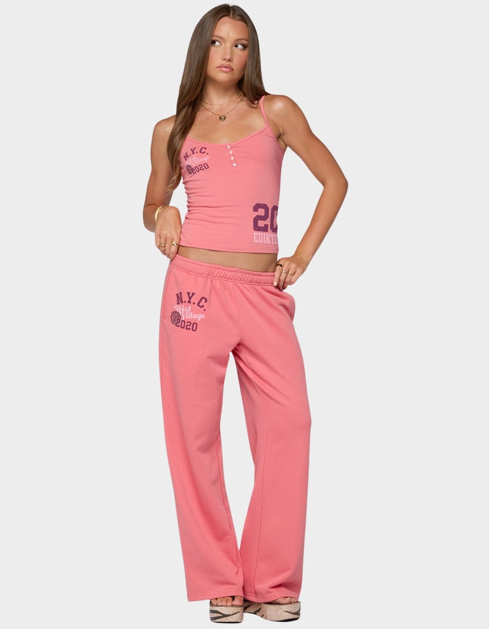 Edikted 2020 Sweatpants - PINK