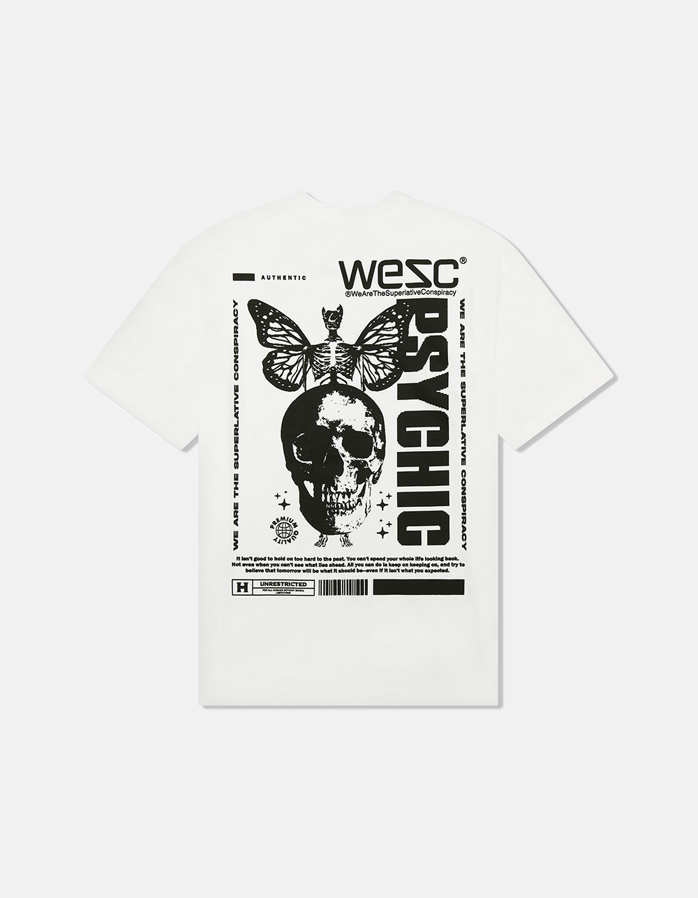 WESC Mason Psychic Skull Mens Tee - WHITE